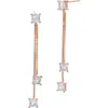 Savvy Cie Jewels Drop Earrings In Rose
