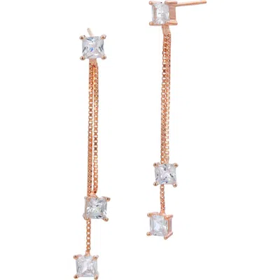 Savvy Cie Jewels Drop Earrings In Pink
