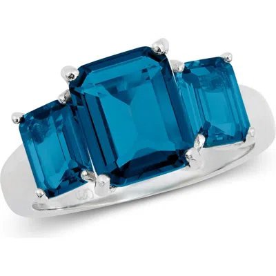 Savvy Cie Jewels Emerald Cut Cubic Zirconia 3-stone Ring In Multi
