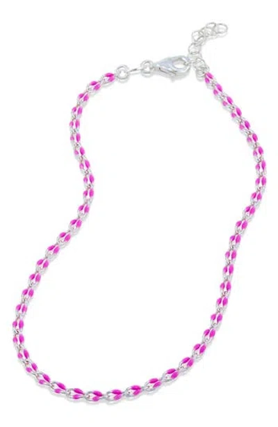 SAVVY CIE JEWELS SAVVY CIE JEWELS ENAMEL DOT CHAIN ANKLET