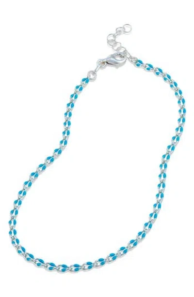 SAVVY CIE JEWELS SAVVY CIE JEWELS ENAMEL DOT CHAIN ANKLET