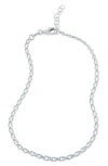 Savvy Cie Jewels Sterling Silver Turquoise Resin Enamel Anklet In Silver/white