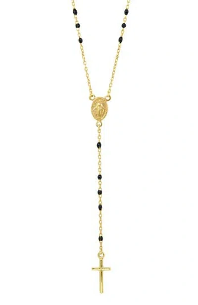 Savvy Cie Jewels Enamel Dot Rosary In Gold