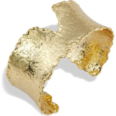 Savvy Cie Jewels Flex Cuff Bracelet In Yellow