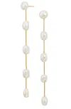 Savvy Cie Jewels Gold Over Sterling Freshwater Pearl Earrings In Silver
