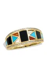 Savvy Cie Jewels Gold Plated Over Sterling Silver With Genuine Gemstone Ring In Yellow