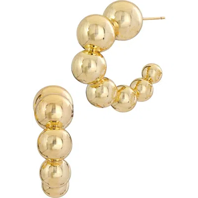 Savvy Cie Jewels Graduated Caterpillar Hoop Earrings