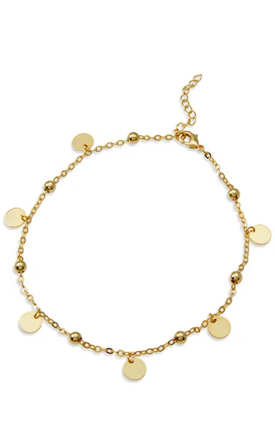 Savvy Cie Jewels Gypsy Moon Anklet In Yellow