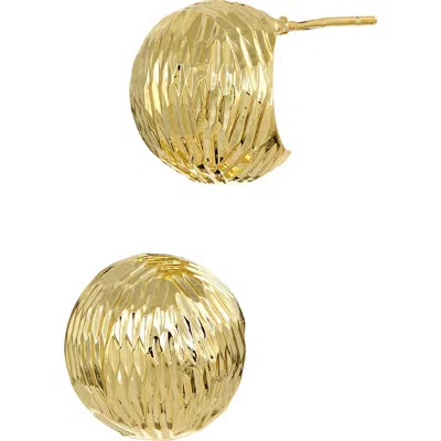 Savvy Cie Jewels Half Dome Round Stud Earrings In Gold