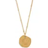 Savvy Cie Jewels Initial Coin Pendant Necklace