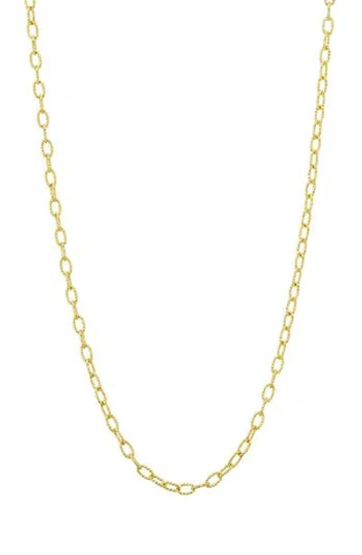 Savvy Cie Jewels Italian Cut Chain Necklace In Gold