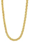 Savvy Cie Jewels Woven Chain Necklace In Gold