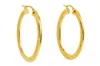 Savvy Cie Jewels Italian Gold Plated Oval Light Weight Earring