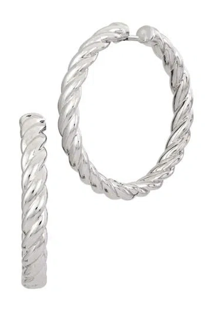 Savvy Cie Jewels Italian Like Twist Hoop Earrings