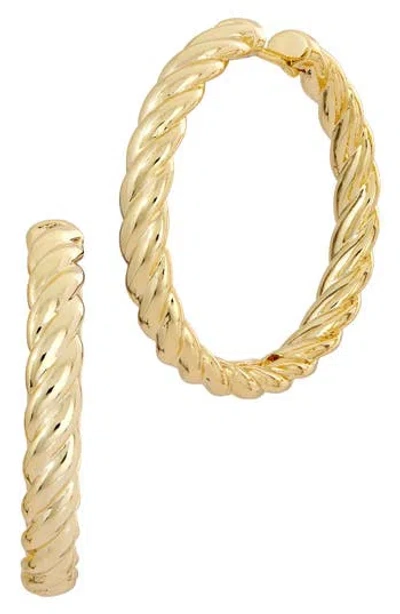 Savvy Cie Jewels Italian Like Twist Hoop Earrings