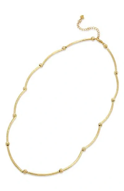 Savvy Cie Jewels Italian Style Beaded Necklace In Yellow