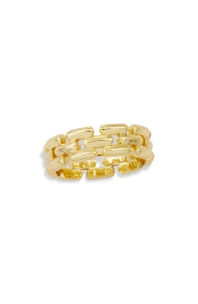 Savvy Cie Jewels Link Band Ring In Yellow