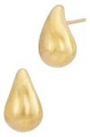 Savvy Cie Jewels 18k Yellow Gold Plated Over Sterling Silver .925 Tiny Rain Drop Earring In Gold