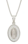 Savvy Cie Jewels Our Lady Of Guadalupe Pendant Necklace In White