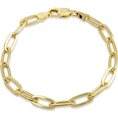 Savvy Cie Jewels Paper Clip Chain Bracelet In Gold