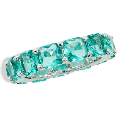 Savvy Cie Jewels Paraiba Cz Eternity Band Ring In White