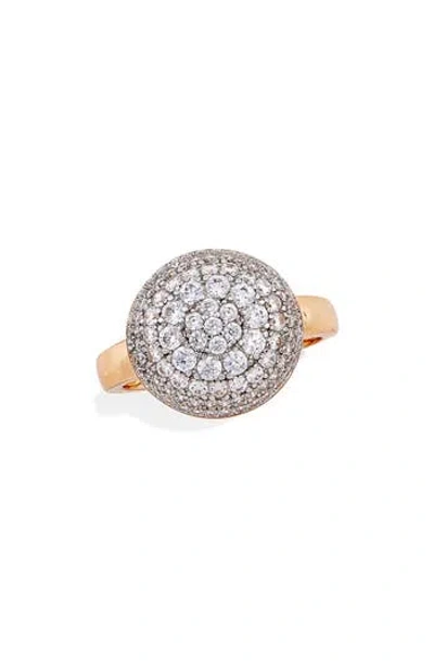 Savvy Cie Jewels Pavé Bold Statement Ring In Yellow