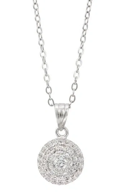 Savvy Cie Jewels Pavé Cubic Zirconia Pendant Necklace In Multi