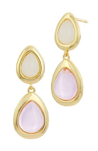 Savvy Cie Jewels Pear Cabochon Drop Earrings