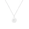 Savvy Cie Jewels Rhod. Over Sterling Silver Round Initial Pendant W/ Chain In Gold