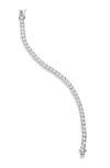Savvy Cie Jewels 14k Gold Plated Cubic Zirconia Tennis Bracelet In Metallic