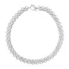 Savvy Cie Jewels Rhodium Plated Panther Link Taggle Necklace