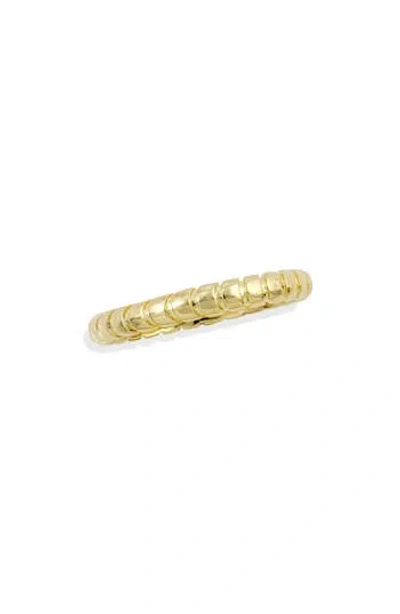Savvy Cie Jewels Rib Open Band Ring In Yellow
