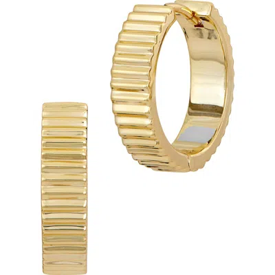 Savvy Cie Jewels Ribbed Hoop Earrings
