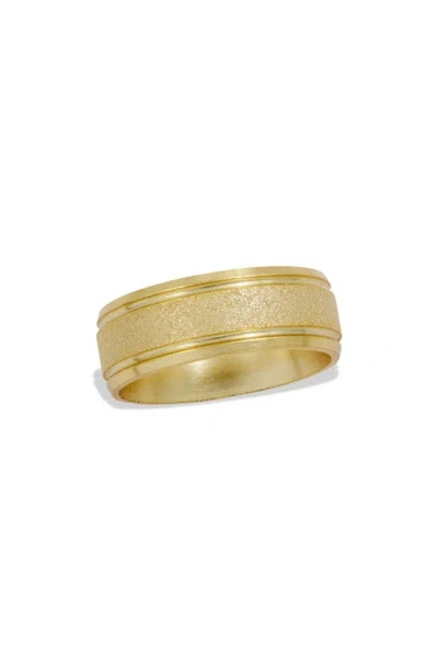 Savvy Cie Jewels Sandblast Band Ring In Gold