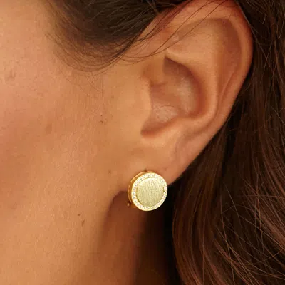 Savvy Cie Jewels Satin Finish Cz Halo Ear In White
