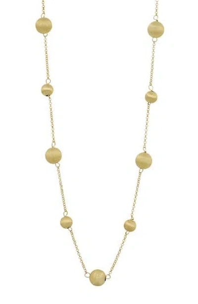 Savvy Cie Jewels Satinato Station Necklace In Gold