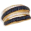 Savvy Cie Jewels Semiprecious Stone & White Sapphire Crossover Ring In Gold