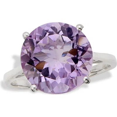 Savvy Cie Jewels Semiprecious Stone Solitaire Ring In Purple