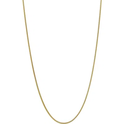 Savvy Cie Jewels Snake Chain Necklace In Gold