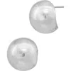 Savvy Cie Jewels Sphere Stud Earrings In Metallic