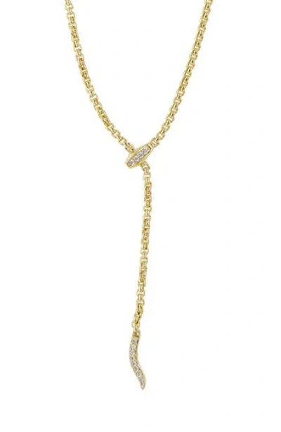 Savvy Cie Jewels Spiga Snake Lariat Necklace