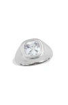 Savvy Cie Jewels Step Up Cubic Zirconia Signet Ring