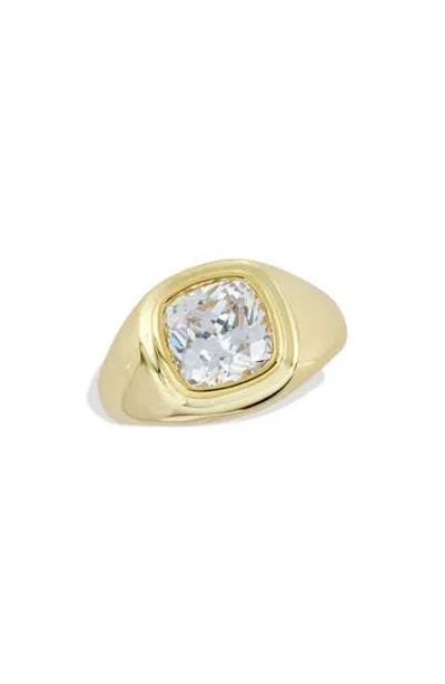 Savvy Cie Jewels Step Up Cubic Zirconia Signet Ring