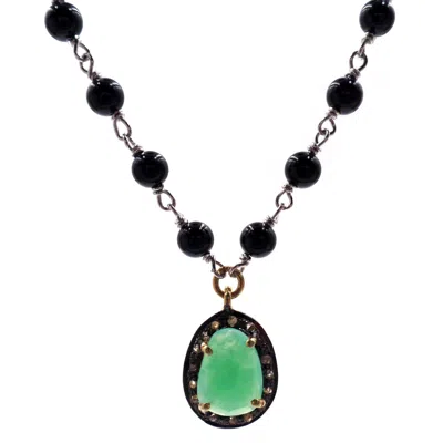 Savvy Cie Jewels Sterling Silver Aqua-chalco Necklace In Multi