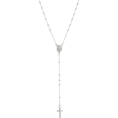 Savvy Cie Jewels Sterling Silver Rosary Necklace