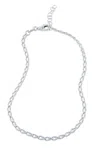 Savvy Cie Jewels Sterling Silver Turquoise Resin Enamel Anklet In Silver/white