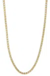 Savvy Cie Jewels Sterling Silver Two Tone Diamond Cut Quad 3mm Necklace In Gold