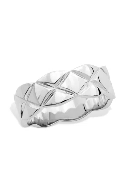 Savvy Cie Jewels Sterling Silver Wide Band In White