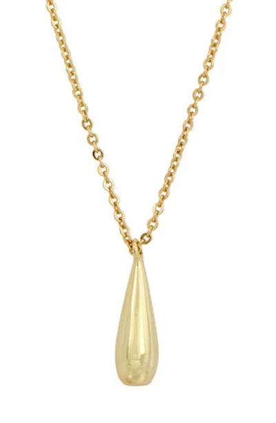 Savvy Cie Jewels Teardrop Pendant Necklace In Gold