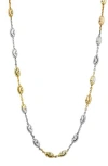 Savvy Cie Jewels Tri Color Bead Station Chain Necklace In Multi